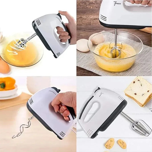100W Cordless Hand Mixer – 7-Speed Stainless Steel Mini Electric Beater with Tilt-Head Design & Ejector Button (Portable Kitchen Mixer)
