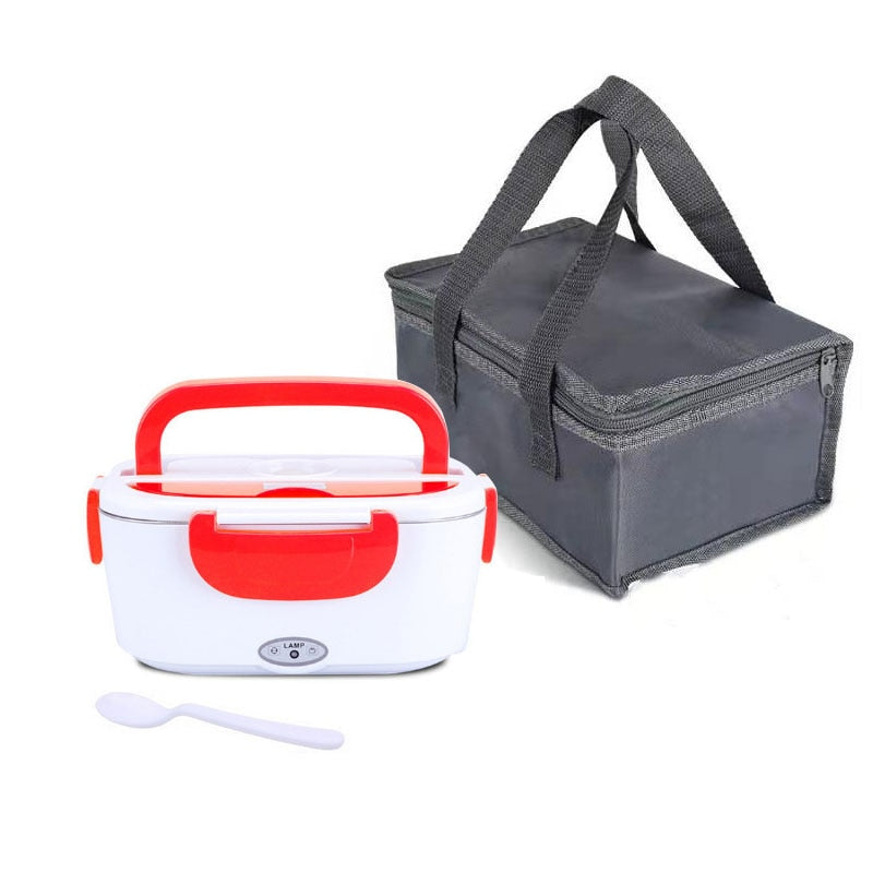 PAPANA 2-In-1 Electric Heating Lunch Box Car + Home 12V 220/110V Portable Stainless Steel Liner Bento Lunchbox Food Container Bento Box