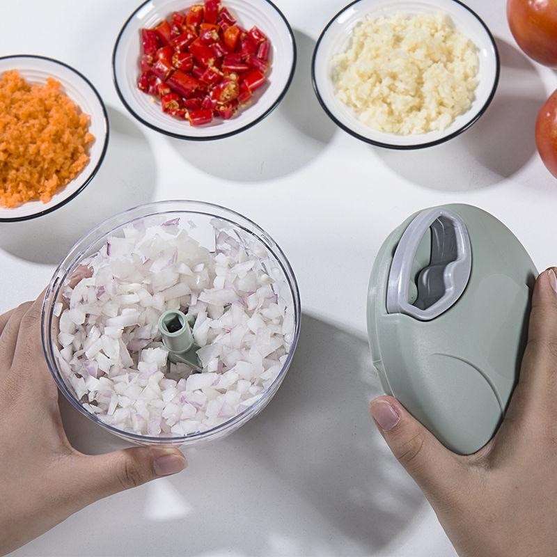 PAPANA 500/900ML Manual Meat Mincer Garlic Chopper Rotate Garlic Press Crusher Vegetable Fruit Cutter Kitchen Cooking Accessories