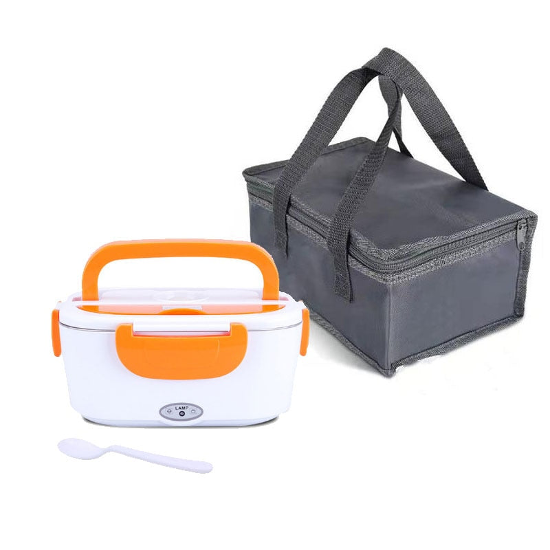 PAPANA 2-In-1 Electric Heating Lunch Box Car + Home 12V 220/110V Portable Stainless Steel Liner Bento Lunchbox Food Container Bento Box