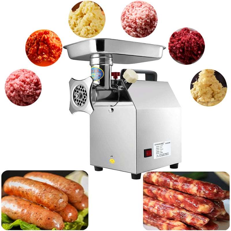 PAPANA Electric Meat Mincer Machine Home Multifunction Slicer Meat Grinder Commercial Stainless Steel Sausage Maker Stuffer/Hamburger