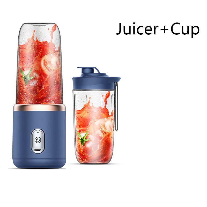 PAPANA Portable Small Electric Juicer Stainless Steel Blade Juicer Cup Juicer Fruit Automatic Smoothie Blender Kitchen Tool