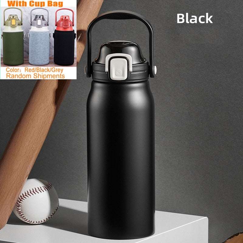 PAPANA 2L Large Capacity Thermo Bottle Stainless Steel Thermos Water Bottle Tumbler Portable Thermoses Mug Outdoor Cup Thermal Motion