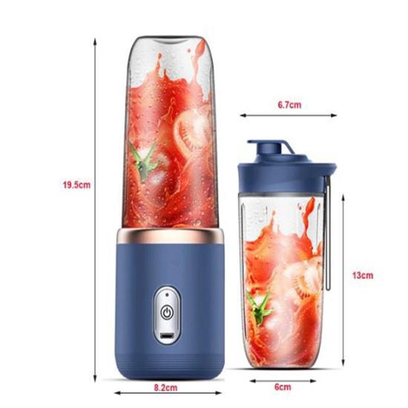 PAPANA Portable Small Electric Juicer Stainless Steel Blade Juicer Cup Juicer Fruit Automatic Smoothie Blender Kitchen Tool