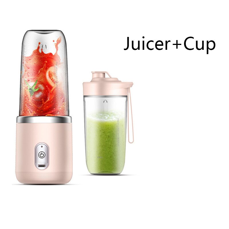 PAPANA Portable Small Electric Juicer Stainless Steel Blade Juicer Cup Juicer Fruit Automatic Smoothie Blender Kitchen Tool