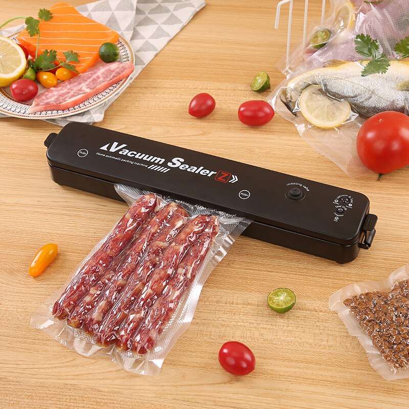 PAPANA Vacuum Sealer Packaging Machine with Free 10pcs Vacuum Bags Household Black 220V/110V Food Vacuum Sealer