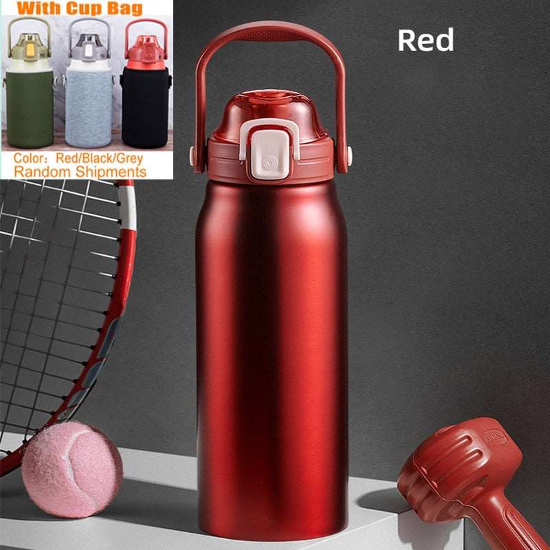 PAPANA 2L Large Capacity Thermo Bottle Stainless Steel Thermos Water Bottle Tumbler Portable Thermoses Mug Outdoor Cup Thermal Motion