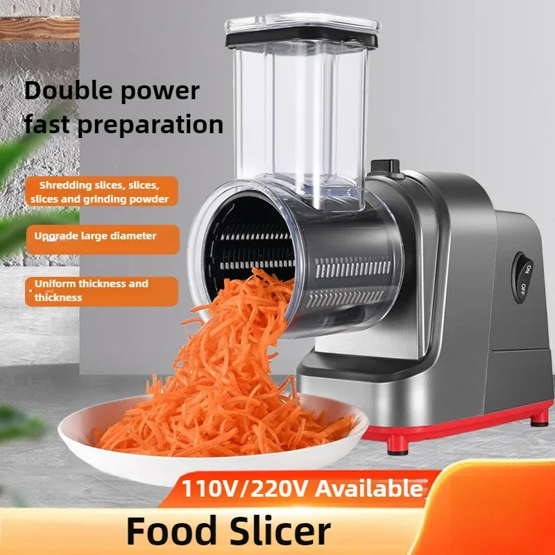 5-in-1 Electric Vegetable Slicer – 250W Multifunction Chopper, Grinder, Shredder & Slicer | Stainless Steel Food Processor