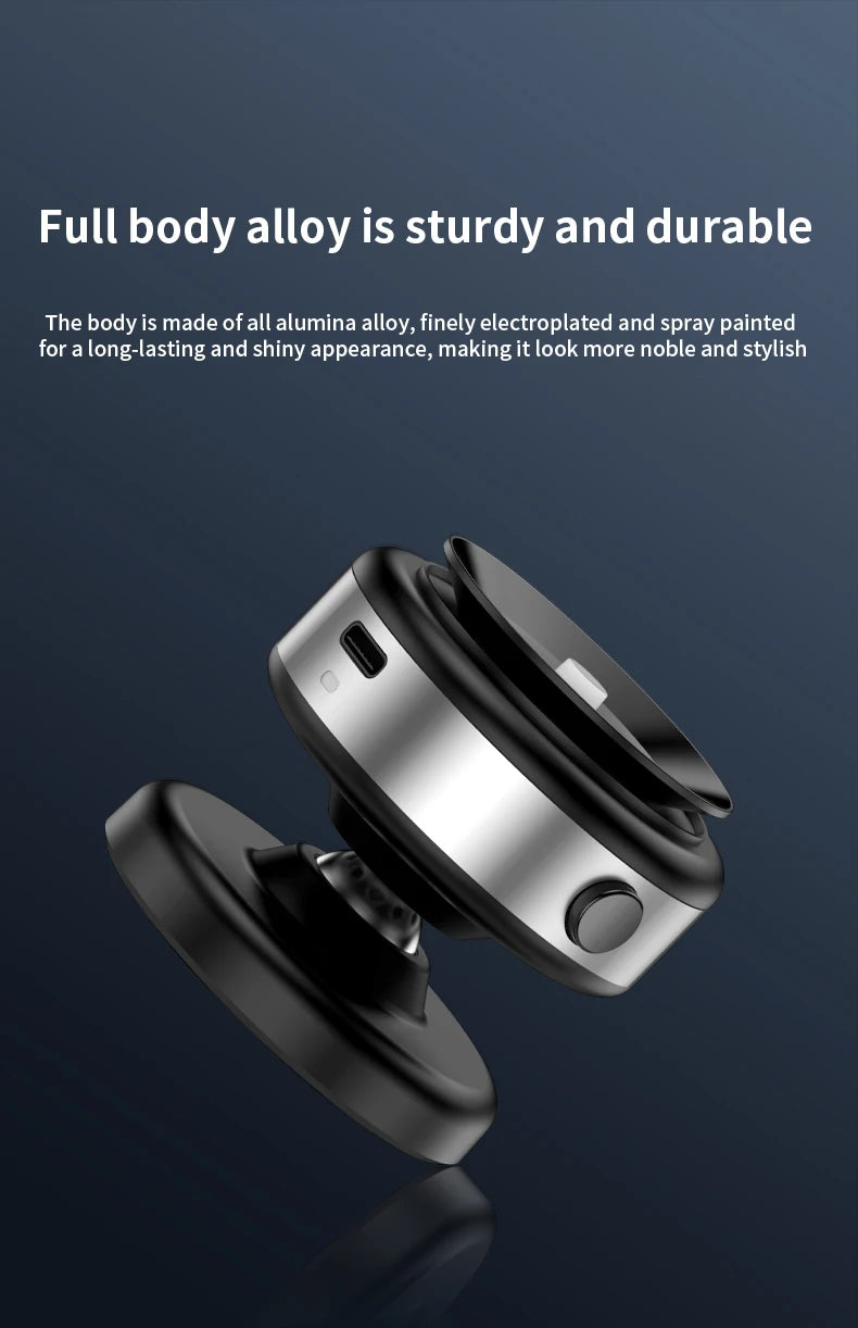 360° Rotating Magnetic Car Phone Holder – Aluminum Alloy Mount for iPhone & All Smartphones