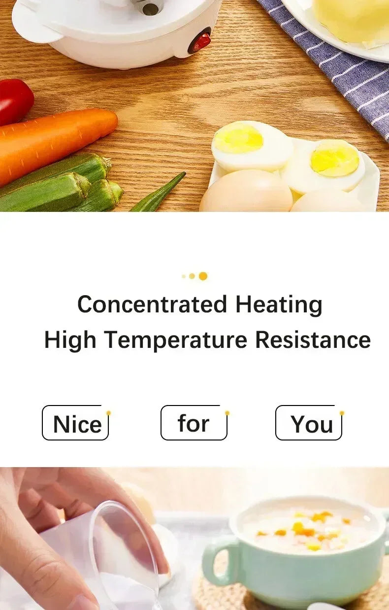 2-Tier Multifunctional Egg Cooker & Steamer – Quick & Easy Breakfast Maker for Perfect Boiled, Poached & Steamed Eggs and Veggies