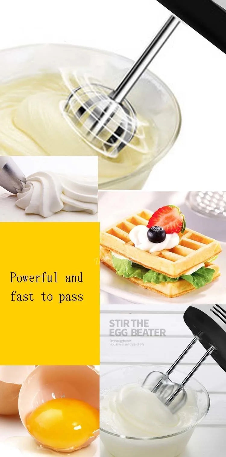 100W Cordless Hand Mixer – 7-Speed Stainless Steel Mini Electric Beater with Tilt-Head Design & Ejector Button (Portable Kitchen Mixer)