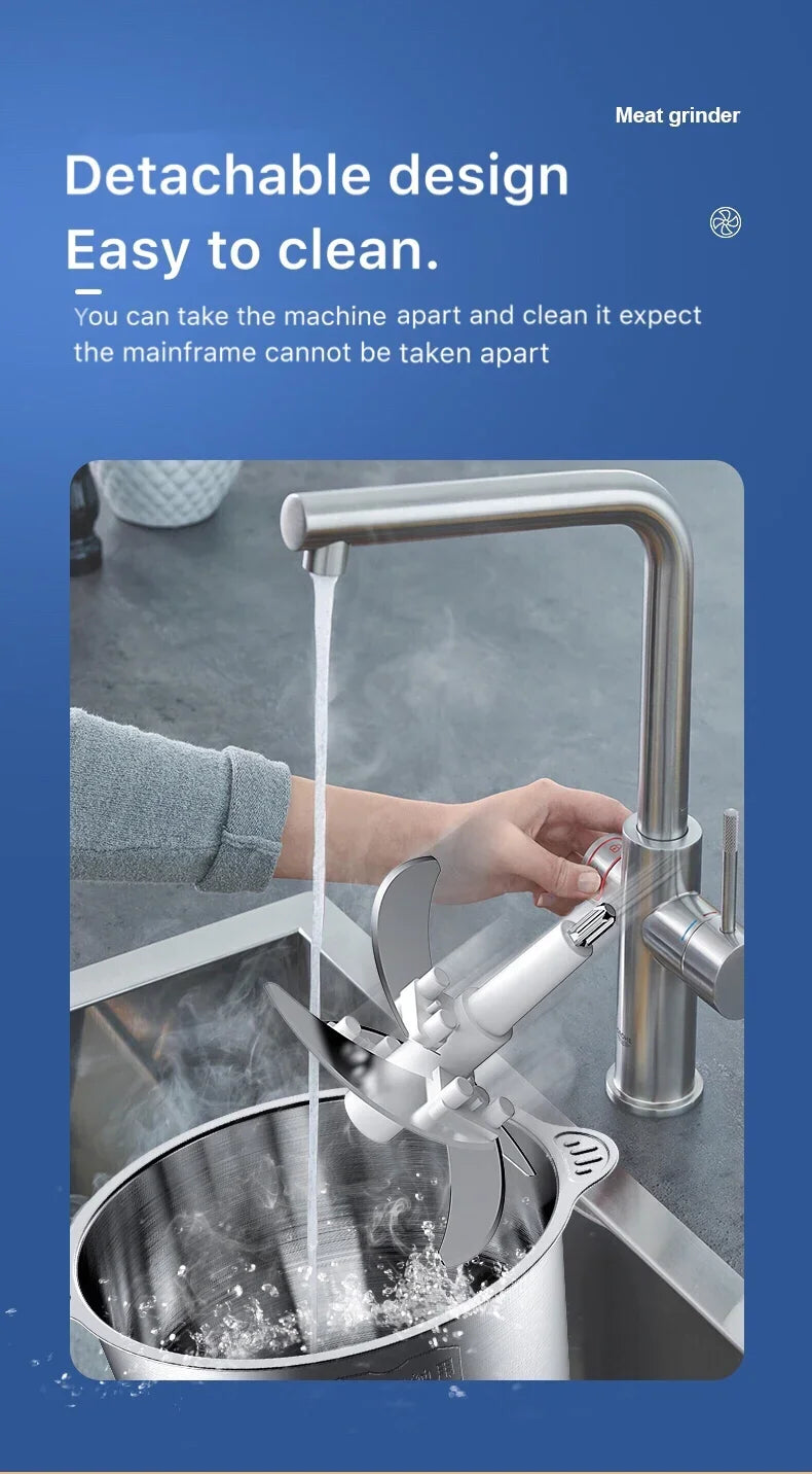 Houselin Glass Bowl Food Chopper Meat Grinder, for Kitchen, Vegetable, Onion, Garlic, Salad, Baby Food, Fruit, Nuts