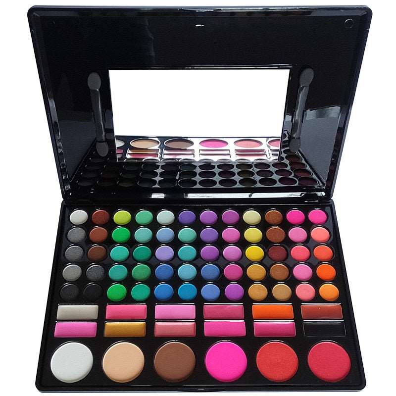 PAPANA 78 Color Multifunctional Eyeshadow Plate Pearlescent Matte Lip Gloss Blush Combination Plate Makeup Set Stage Makeup Performance