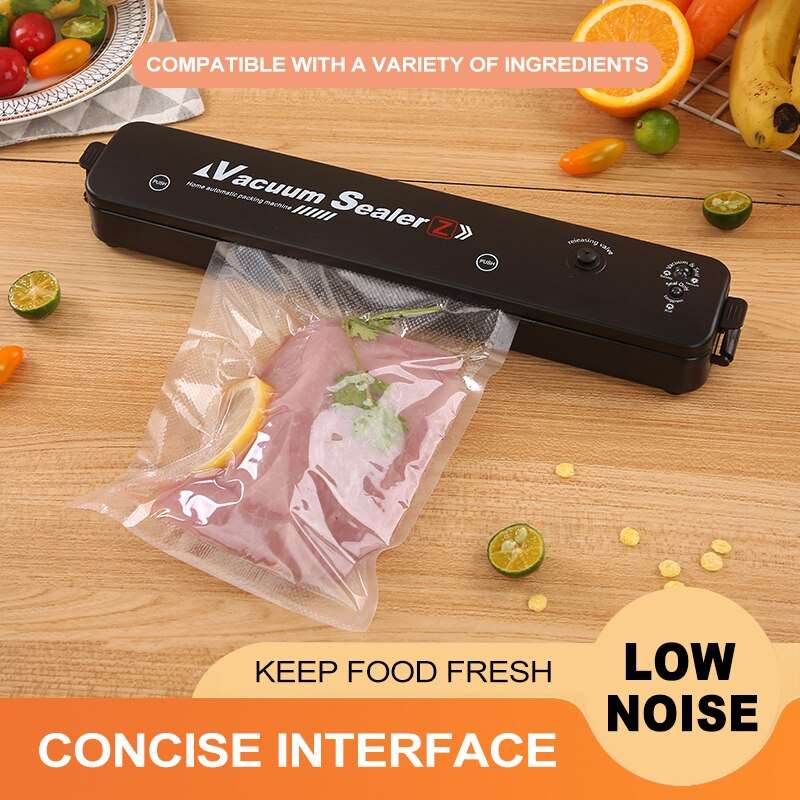 PAPANA Vacuum Sealer Packaging Machine with Free 10pcs Vacuum Bags Household Black 220V/110V Food Vacuum Sealer