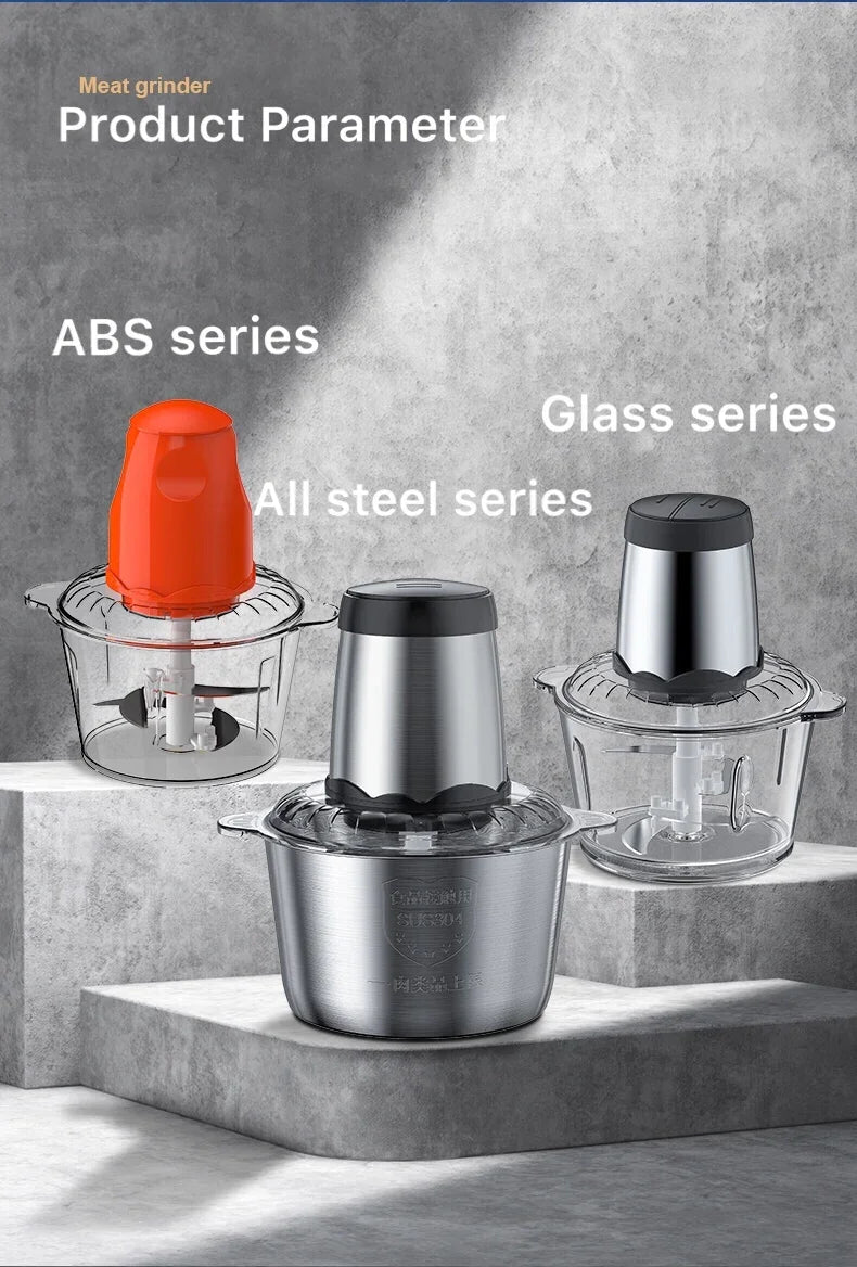 Houselin Glass Bowl Food Chopper Meat Grinder, for Kitchen, Vegetable, Onion, Garlic, Salad, Baby Food, Fruit, Nuts