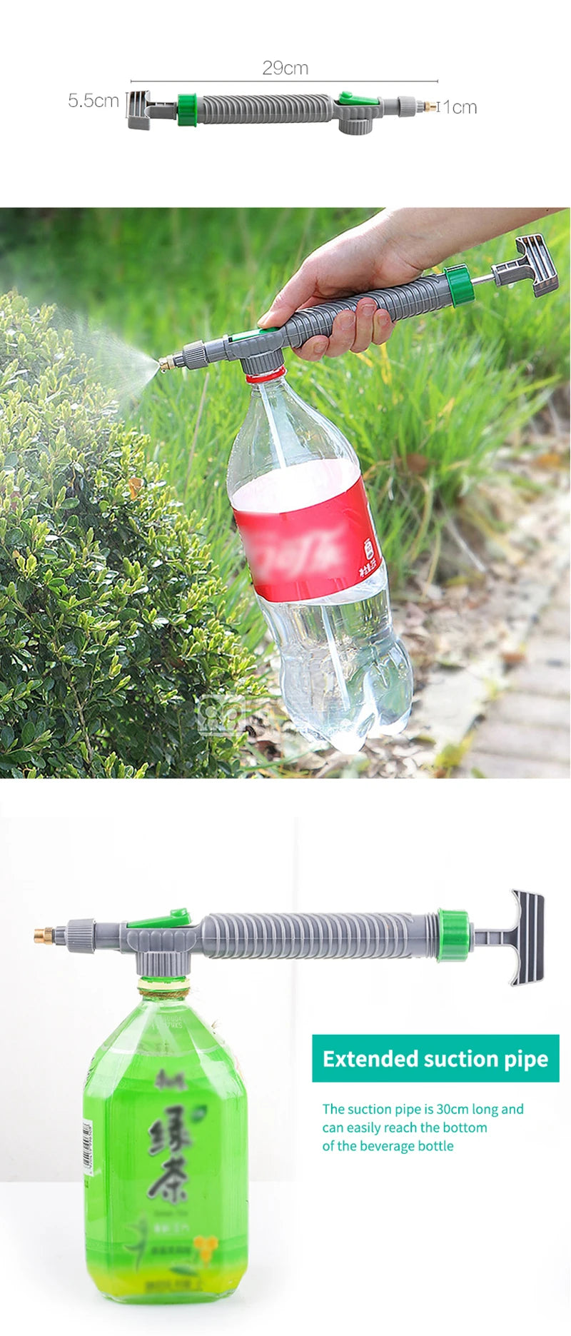 3-Style High Pressure Manual Sprayer – Adjustable Water Spray Bottle Nozzle for Garden, Plants & Cleaning (Hand Pump Tool)