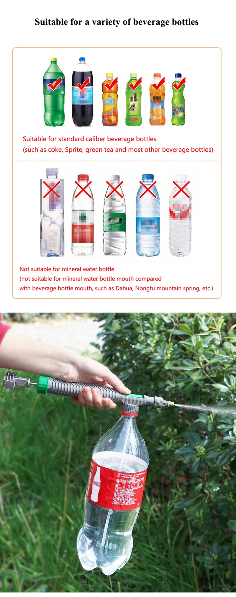 3-Style High Pressure Manual Sprayer – Adjustable Water Spray Bottle Nozzle for Garden, Plants & Cleaning (Hand Pump Tool)