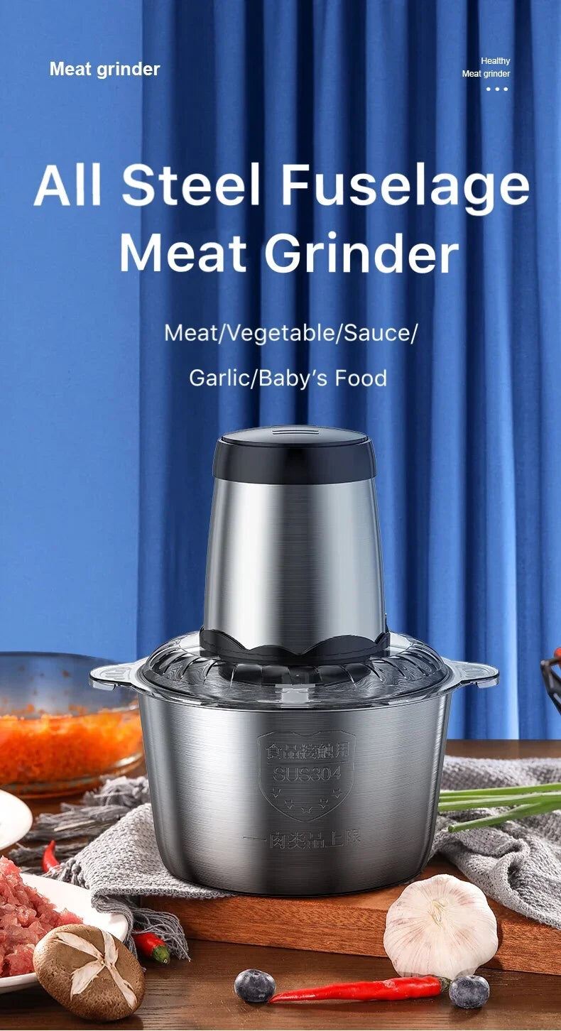 Houselin Glass Bowl Food Chopper Meat Grinder, for Kitchen, Vegetable, Onion, Garlic, Salad, Baby Food, Fruit, Nuts