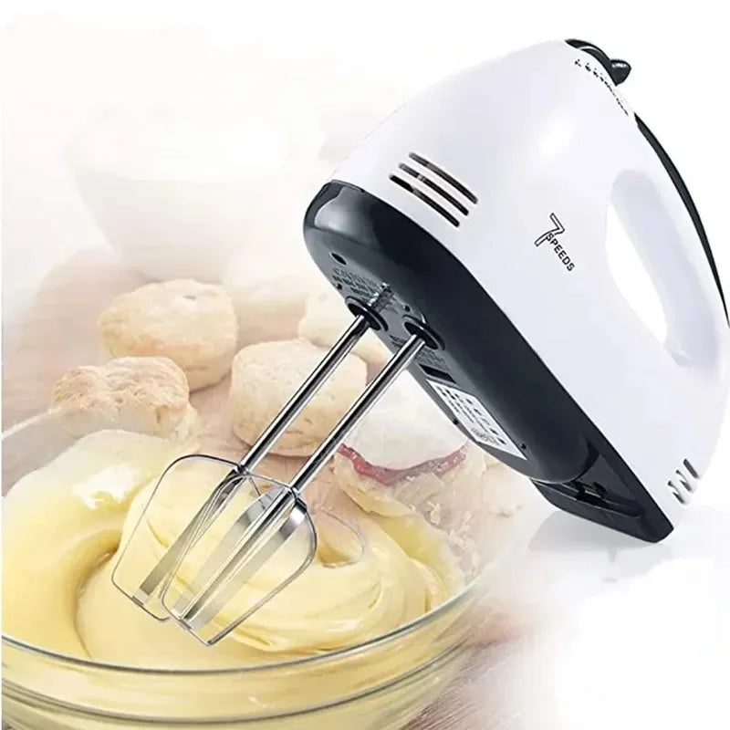 100W Cordless Hand Mixer – 7-Speed Stainless Steel Mini Electric Beater with Tilt-Head Design & Ejector Button (Portable Kitchen Mixer)