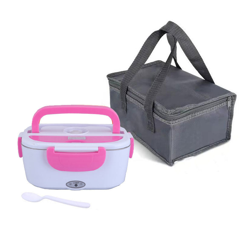 PAPANA 2-In-1 Electric Heating Lunch Box Car + Home 12V 220/110V Portable Stainless Steel Liner Bento Lunchbox Food Container Bento Box