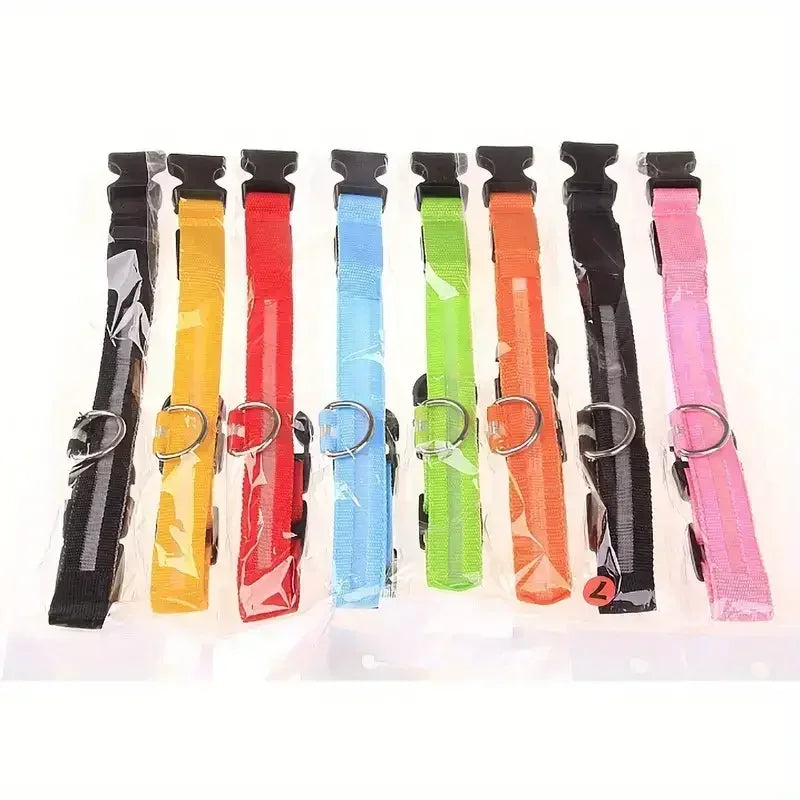 Light Up LED Dog Collar – Glowing Safety Collar for Night Walking | Adjustable Flashing Pet Collar for Small, Medium & Large Dogs
