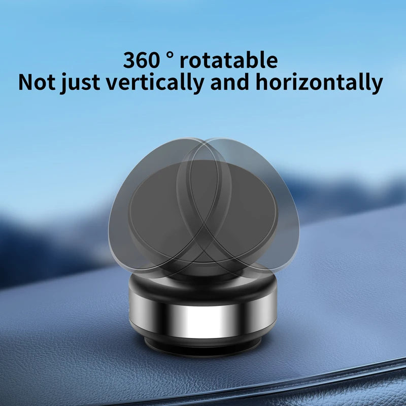 360° Rotating Magnetic Car Phone Holder – Aluminum Alloy Mount for iPhone & All Smartphones