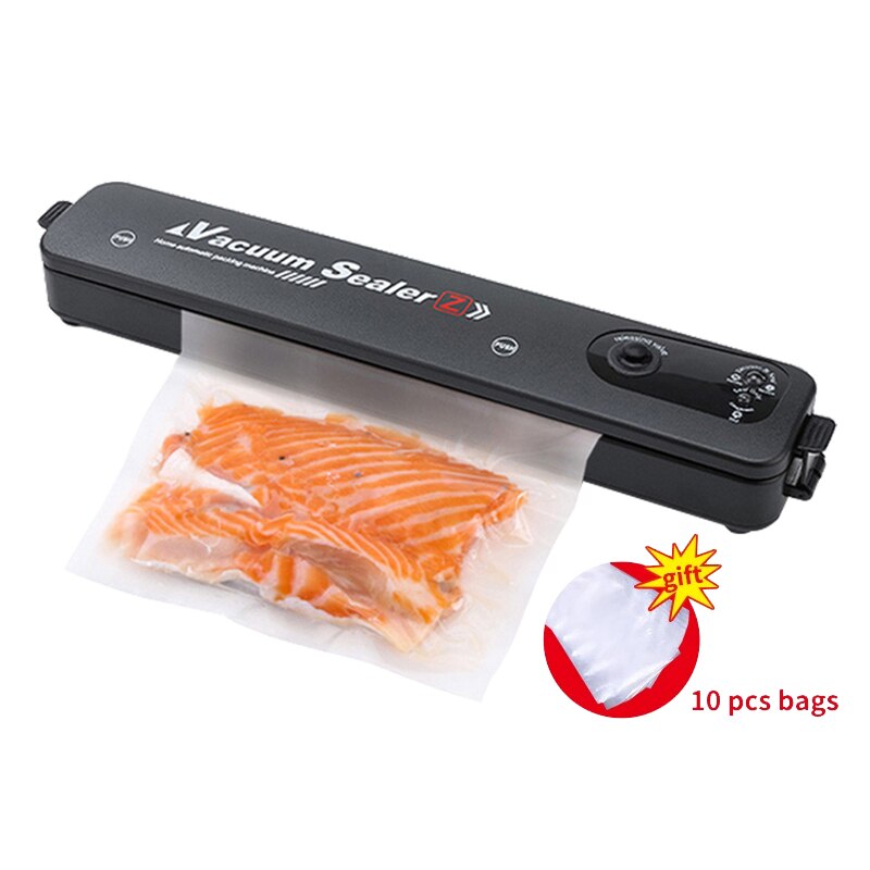 PAPANA Vacuum Sealer Packaging Machine with Free 10pcs Vacuum Bags Household Black 220V/110V Food Vacuum Sealer